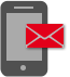 Icon-Darstellung Smartphone und Brief
