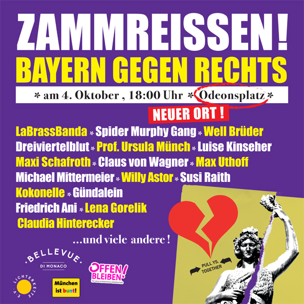 Plakat Zusammenreissen! Bayern gegen rechts